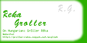reka groller business card