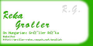 reka groller business card